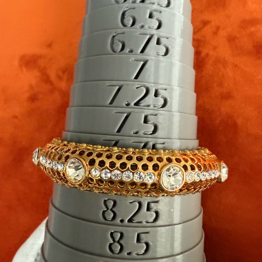 Elegant Vintage IMAN Gold and Crystal Bracelet-